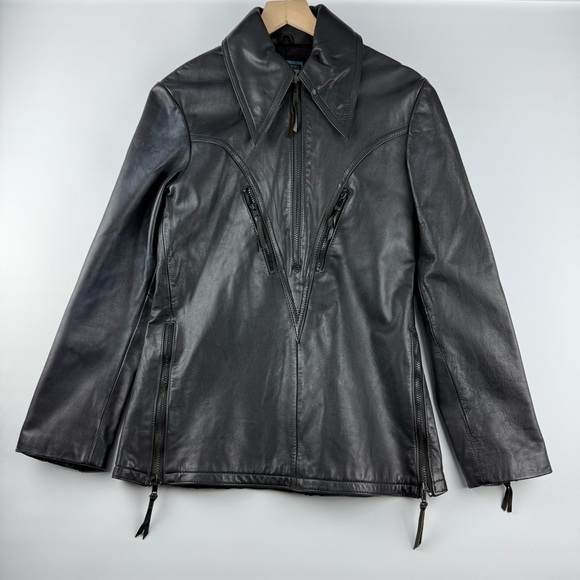 Drag Specialties Black Leather Jacket Men’s 40 - Vintage Made in Korea - Picture 1 of 11